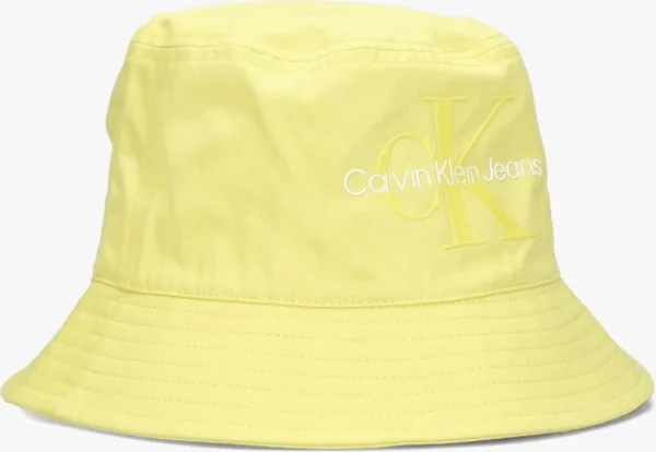 Calvin Klein Monogram Bucket Hat Chapeau En Jaune jusqu'à 3