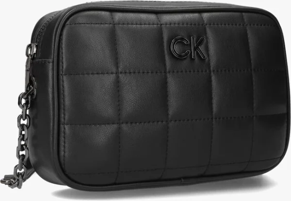 Prestation Et Rapide Calvin Klein Re-lock Quilt Camera Bag Sac Bandoulière En Noir 3