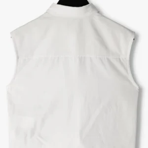 boutique en ligne Calvin Klein Blouse Monogram Sleeveless Shirt En Blanc 9