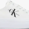 Calvin Klein Vulc Flatform Essential Baskets Basses En Blanc grande qualité 22