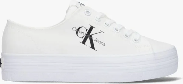 Calvin Klein Vulc Flatform Essential Baskets Basses En Blanc grande qualité 1