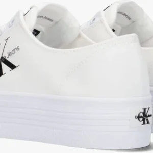 Calvin Klein Vulc Flatform Essential Baskets Basses En Blanc grande qualité 12