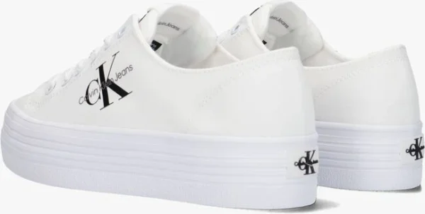 Calvin Klein Vulc Flatform Essential Baskets Basses En Blanc grande qualité 4