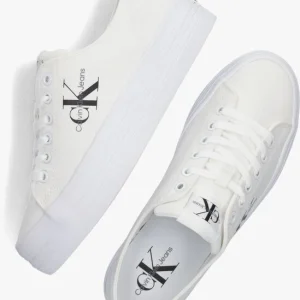 Calvin Klein Vulc Flatform Essential Baskets Basses En Blanc grande qualité 16