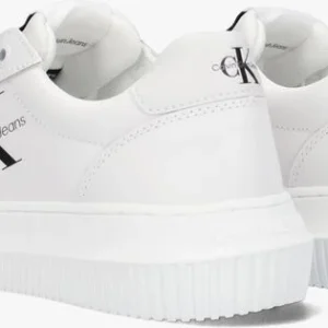 mode Calvin Klein Chunky Cupsole Lac Up Dames Baskets Basses En Blanc 12