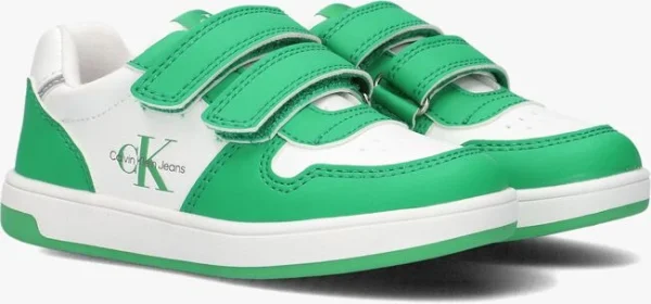 mode Calvin Klein V1x9-80545 Baskets Basses En Vert 3