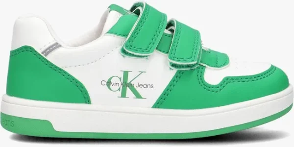 mode Calvin Klein V1x9-80545 Baskets Basses En Vert 1