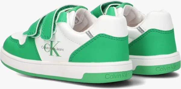 mode Calvin Klein V1x9-80545 Baskets Basses En Vert 4